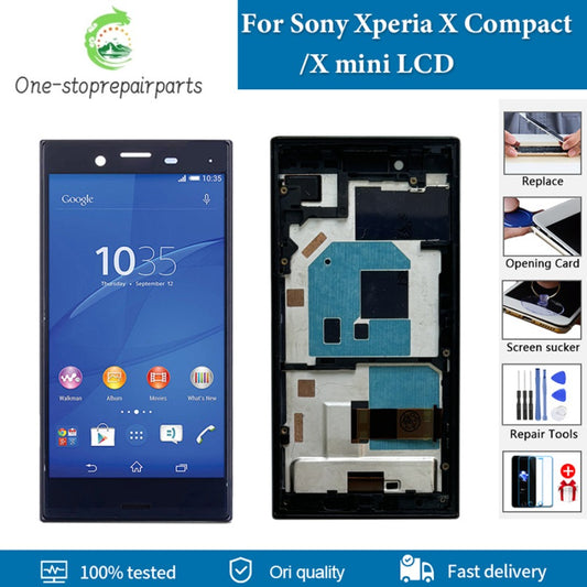 4.6" Original For Sony Xperia X Compact F5321 LCD Display Touch Screen Digitizer Assembly Replacment For Sony XMini LCD + Frame Sony phone repair parts