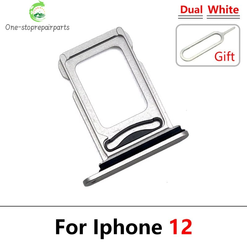 New For iPhone 12 Pro 12Pro Max Mini Dual SIM Card Tray Slot Holder Adapter Accessories iPhone phone repair parts