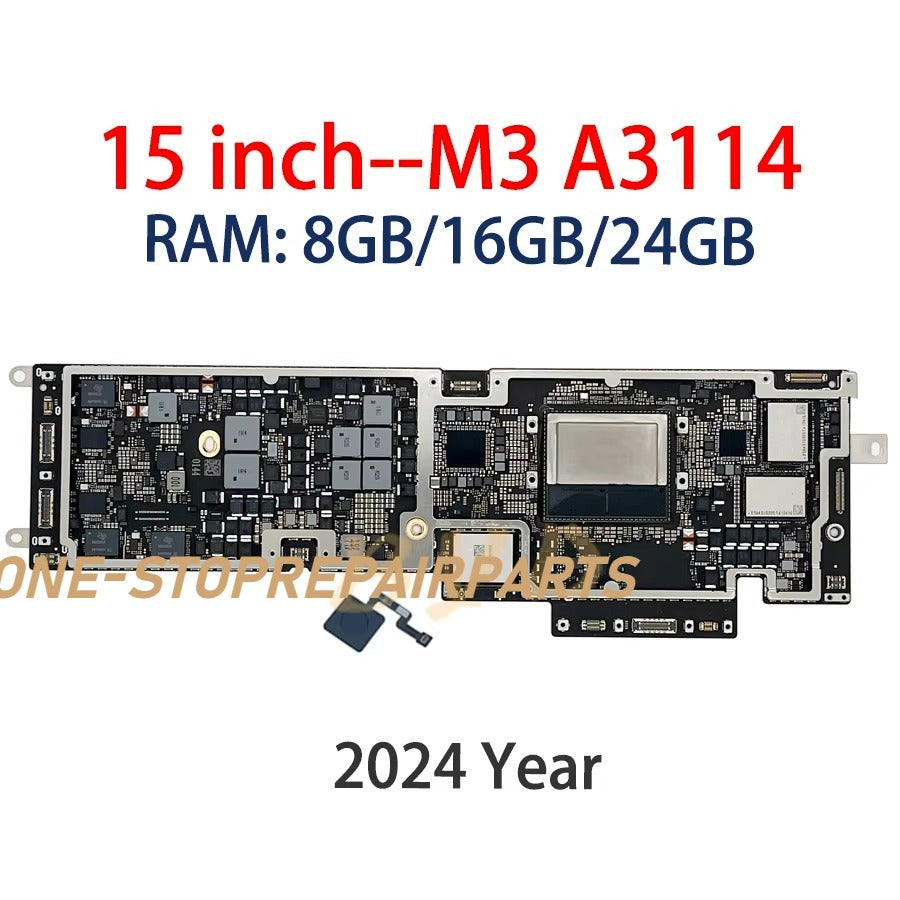 Motherboard Logic Board For Macbook Air Pro M1 M2 M3 A3113 A3114 A2918 A2992 A2991 A2442 A2941 A2779 A2780 A2485 Main sytem board Repair Cpu M3 Ram 8g 16g 18g Ssd 256g 512g 1TB 820-03285 820-03286 820-02935 820-02918 Macbook laptop repair parts