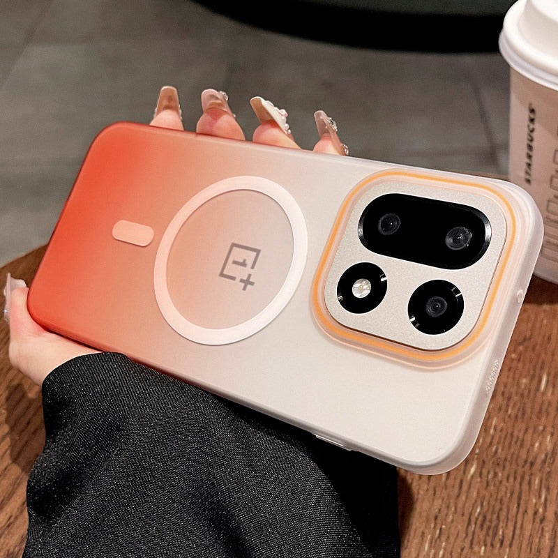 For OnePlus 15 mobile phone case 1 + ace6 new gradual change matte onePlus ultra-thin 1 + 13t protective case 1 + 15 anti-drop all-inclusive 15 magnetic suction fast charging advanced women's hard case Phone accessories