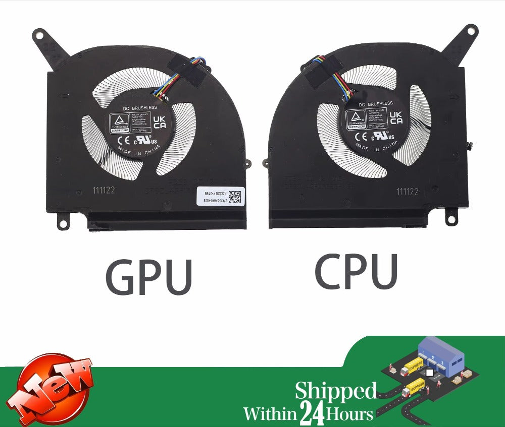 Laptop CPU GPU Cooling Fan DC12V 0.6A 4-Pin for Gigabyte Aorus 15X ASF X5PASF RTX 4070 Gigabyte laptop repair parts