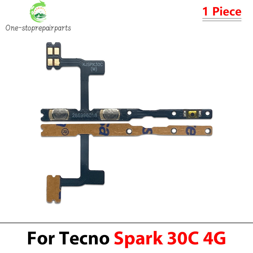 Power on off Volume Key Button Flex Cable For Infinix Tecno Spark 7 8 8C 10 10C 20 20C 30C Pro Go 2020 2022 2023 2024  infinix phone repair parts