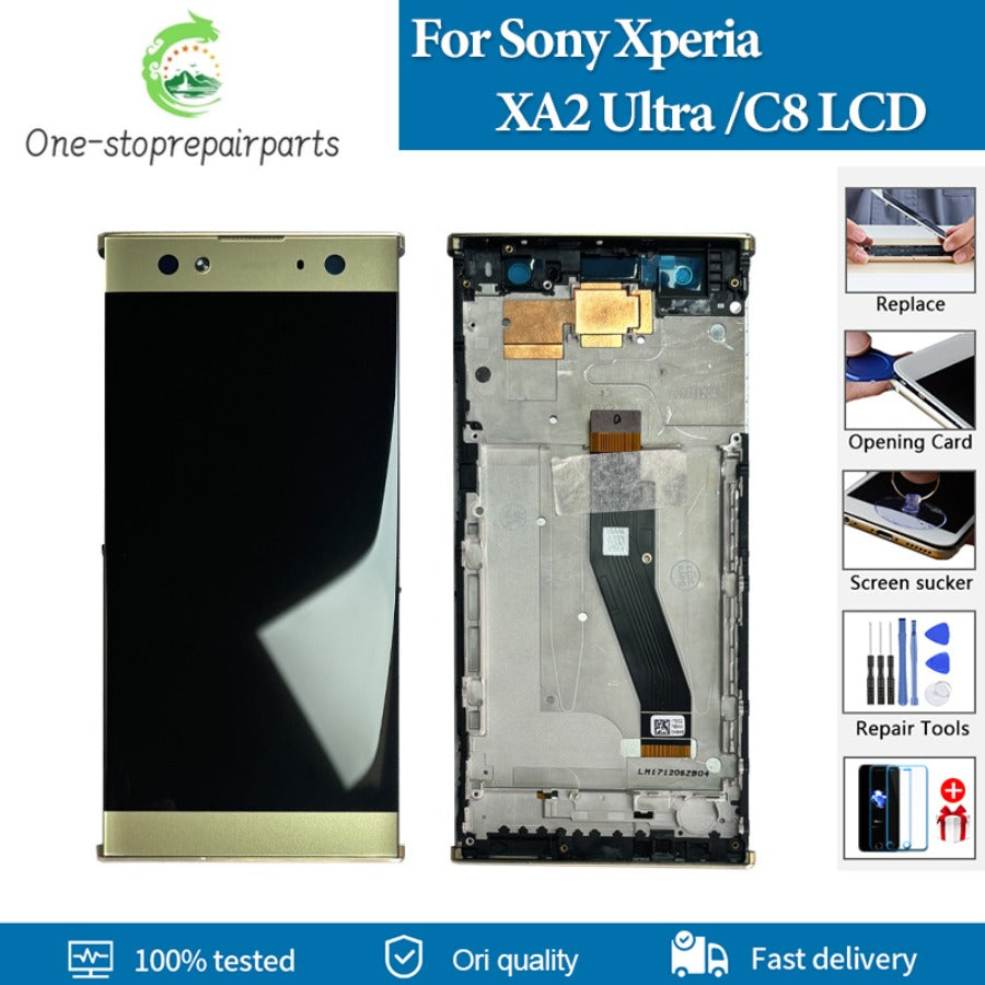 6.0" Original LCD Display For SONY Xperia C8 XA2 Ultra Touch Screen Digitizer Assembly Replacement For Sony Xperia XA2 Ultra LCD Sony phone repair parts