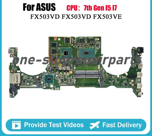 For ASUS GL503VD FX63VD ZX63V S5A FZ63VD FX503V GL503V Laptop Motherboard FX503VD Mainboard GTX1050 FX63V DABKLMB28A0 Tested ASUS laptop repair parts