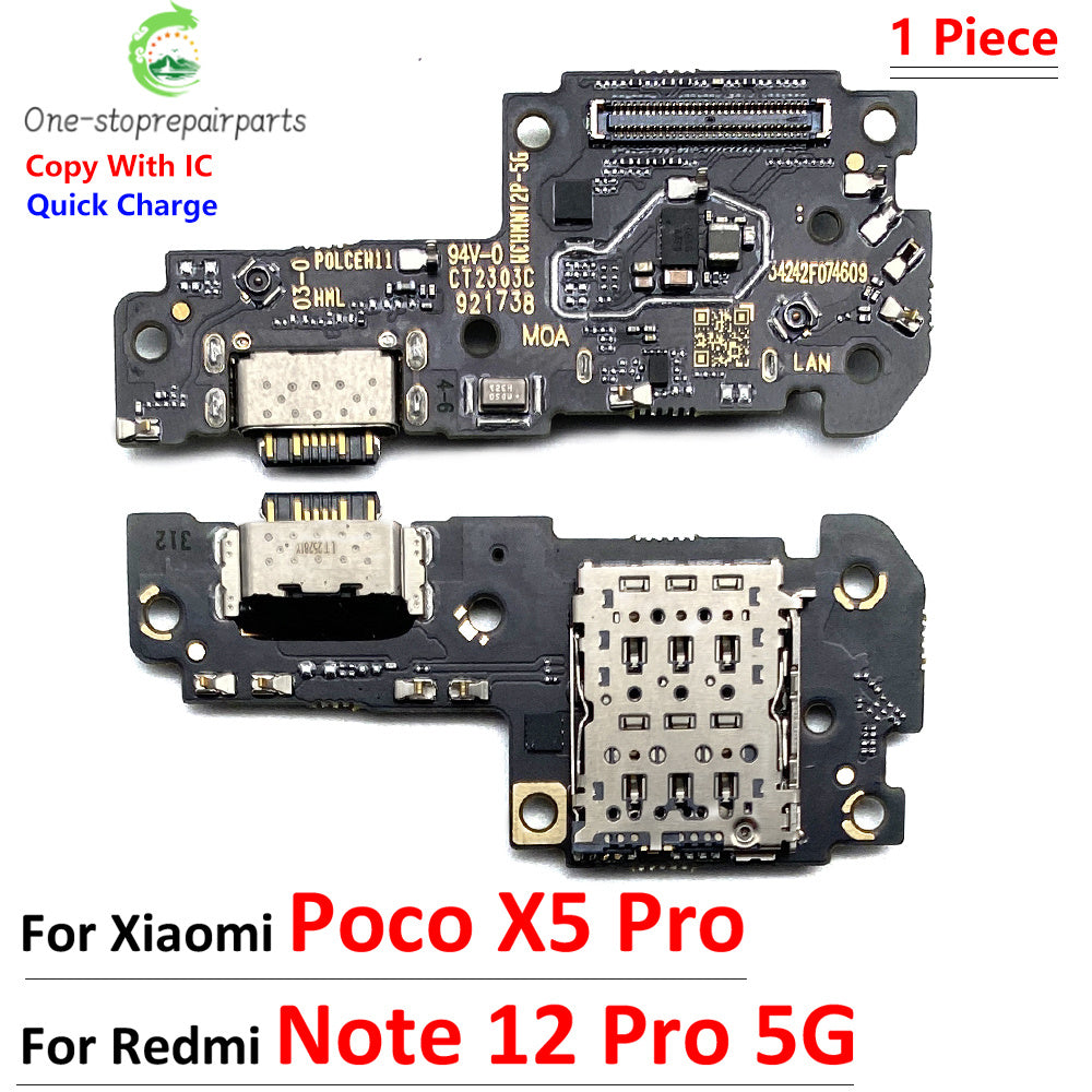 For Xiaomi Poco X5 X6 Pro Redmi Note 12 13 Pro Plus 4G 5G Dock Connector USB Charger Charging Port Flex Cable Board With Micro  Xiaomi  Xiao mi phone repair parts