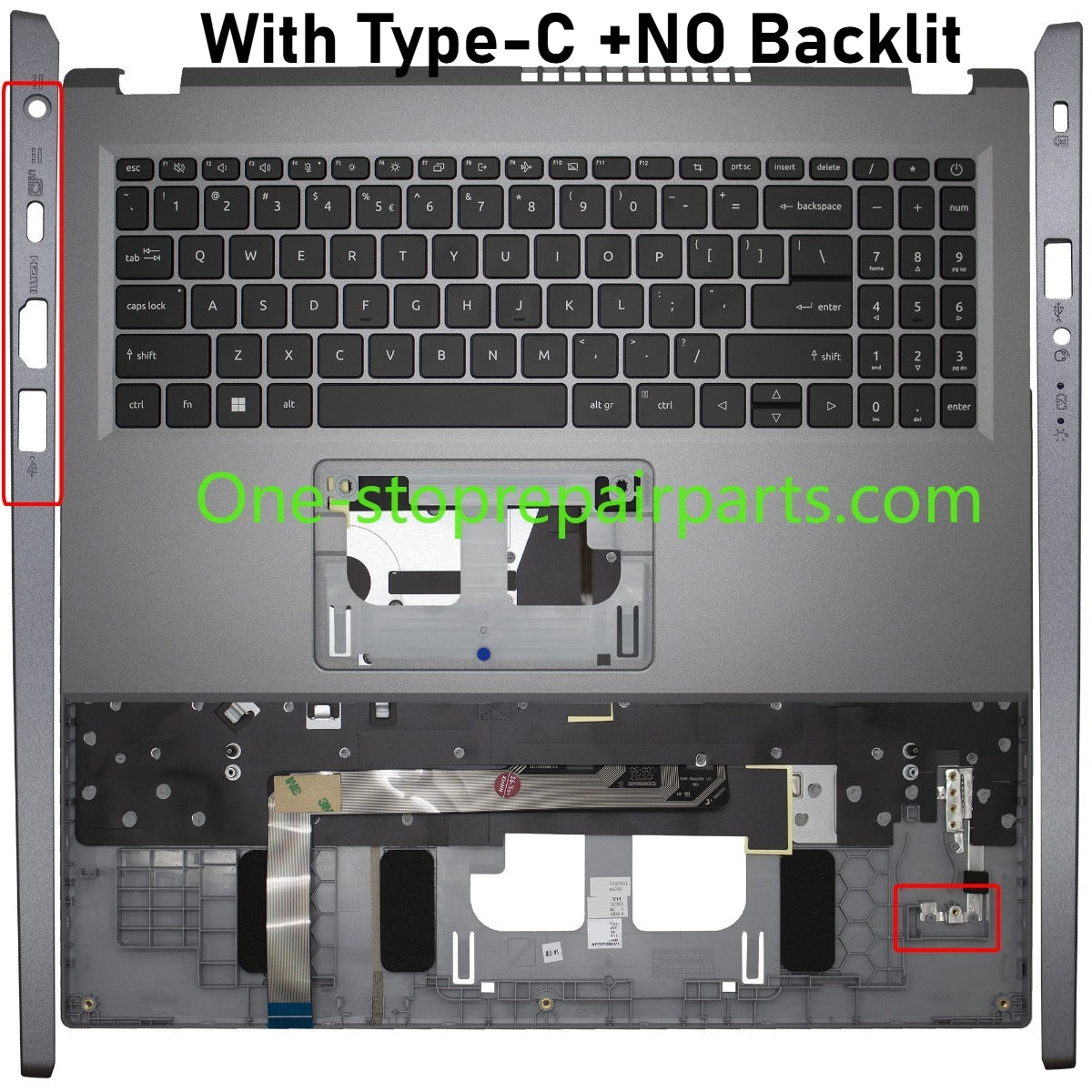 Upper C-cover keyboard Assembly for Acer A515-58M N23C3 A315-510P-24P A314-42P A514-56M N23Q11 Top case palmrest keyboard Acer laptop repair parts