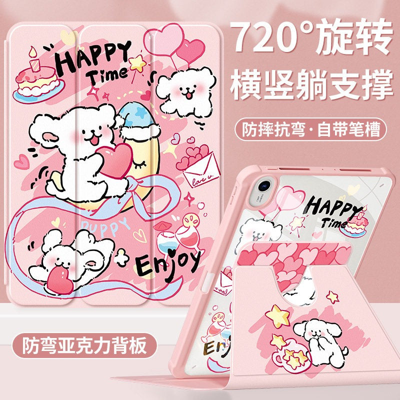 For Huawei matepadair protective case 2025 matepad11 tablet case padse with pen slot pro12.2 rotation 2023 all-inclusive 115s soft light version acrylic 2 cute cat Tablet Accessories