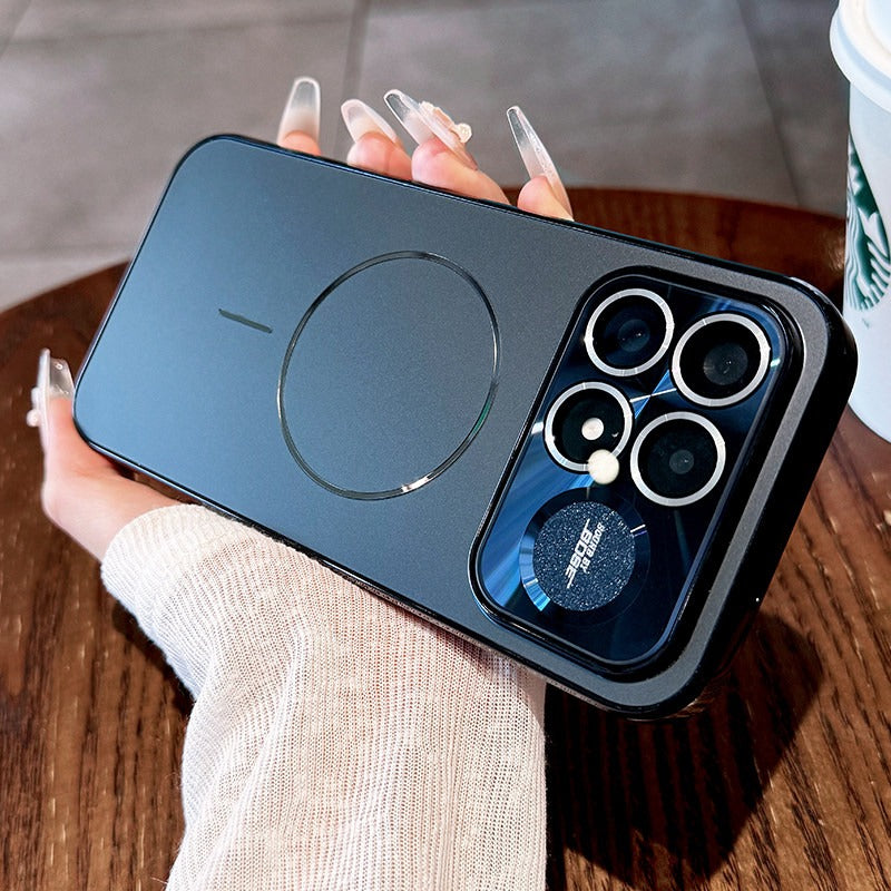 Laser thin ring For Redmi K100pro mobile phone case New k90 pro max integrated lens film all-inclusive protective case k80pro electroplated acrylic backplane case Phone Accessories