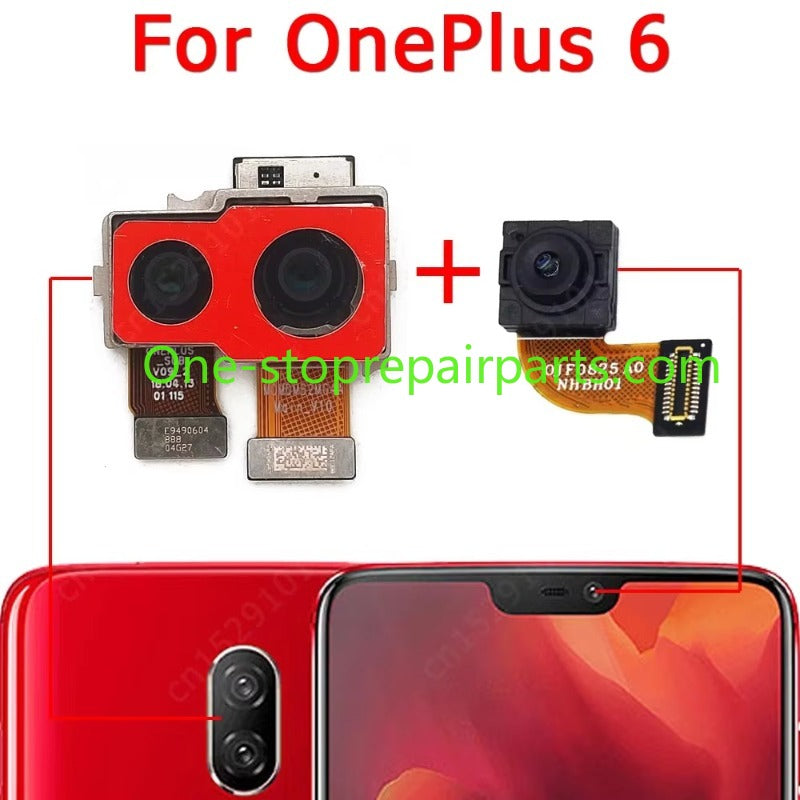 Rear Front Camera For OnePlus 6 T One Plus 6T Selfie Frontal Back Facing Backside Camera Module Flex OnePlus phone repair parts