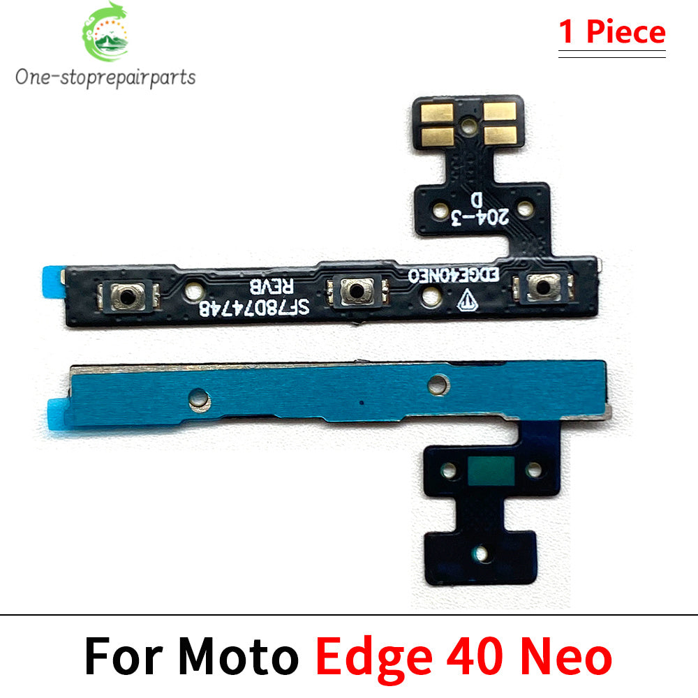 10Pcs/Lot, Power on off Volume Key Button Flex Cable For Motorola For Moto Edge 20 30 Pro Lite 30 40 50 Neo Ultra Fusion Plus Motorola phone repair parts