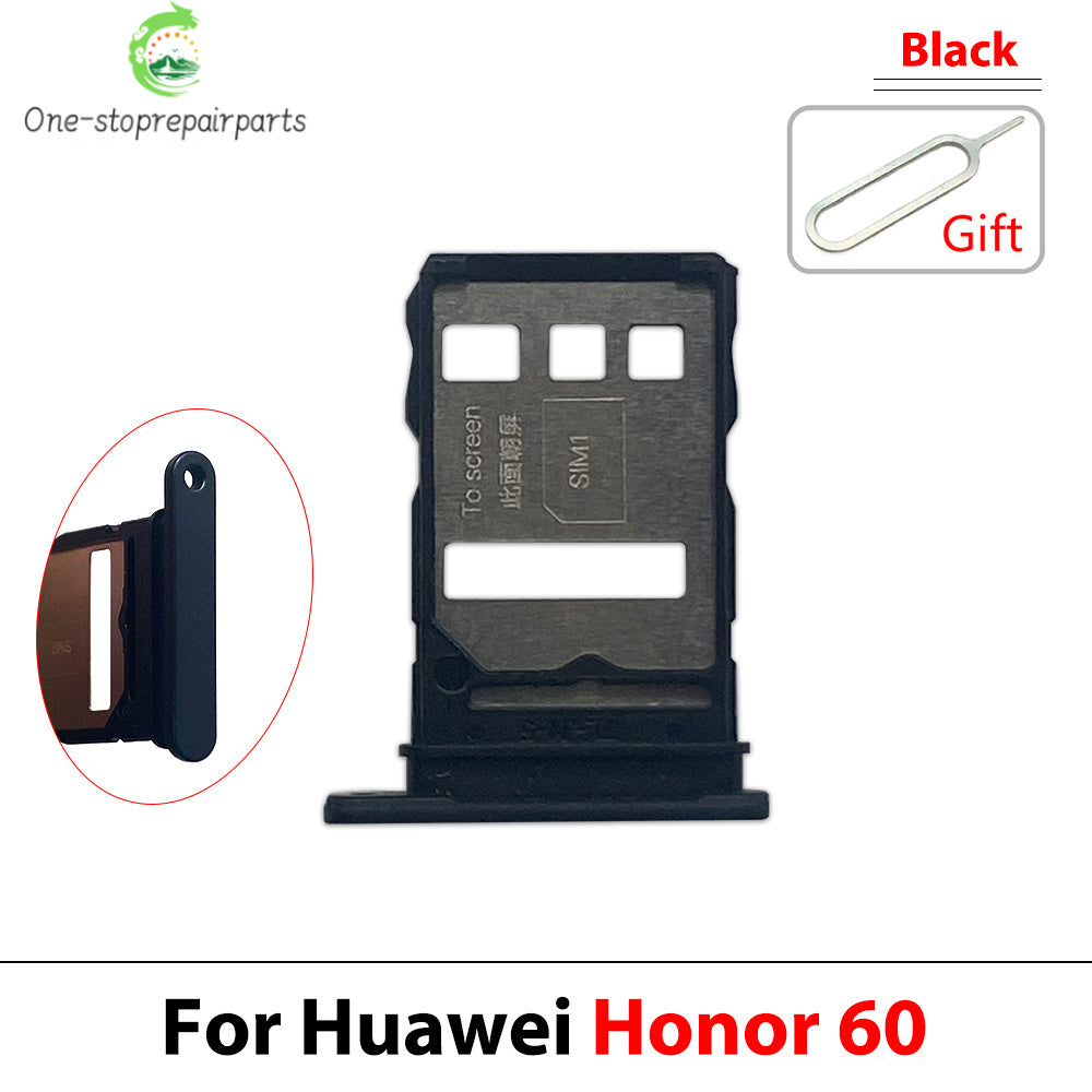 New For Huawei Honor 60 80 Pro Se SIM Card Tray Slot Holder Adapter Accessories Huawei phone repair parts