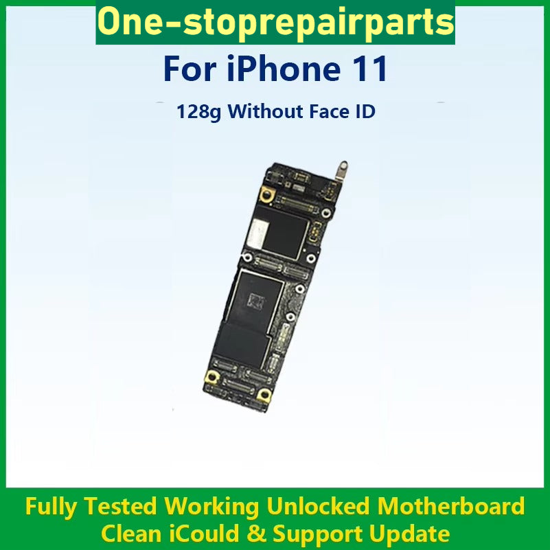 100%Working For iPhone 11+Face ID Mainboard Fully Tested Unlocked Logic Board No iCloud Support Update Motherboard Fast Shipping iPhone phone repair parts