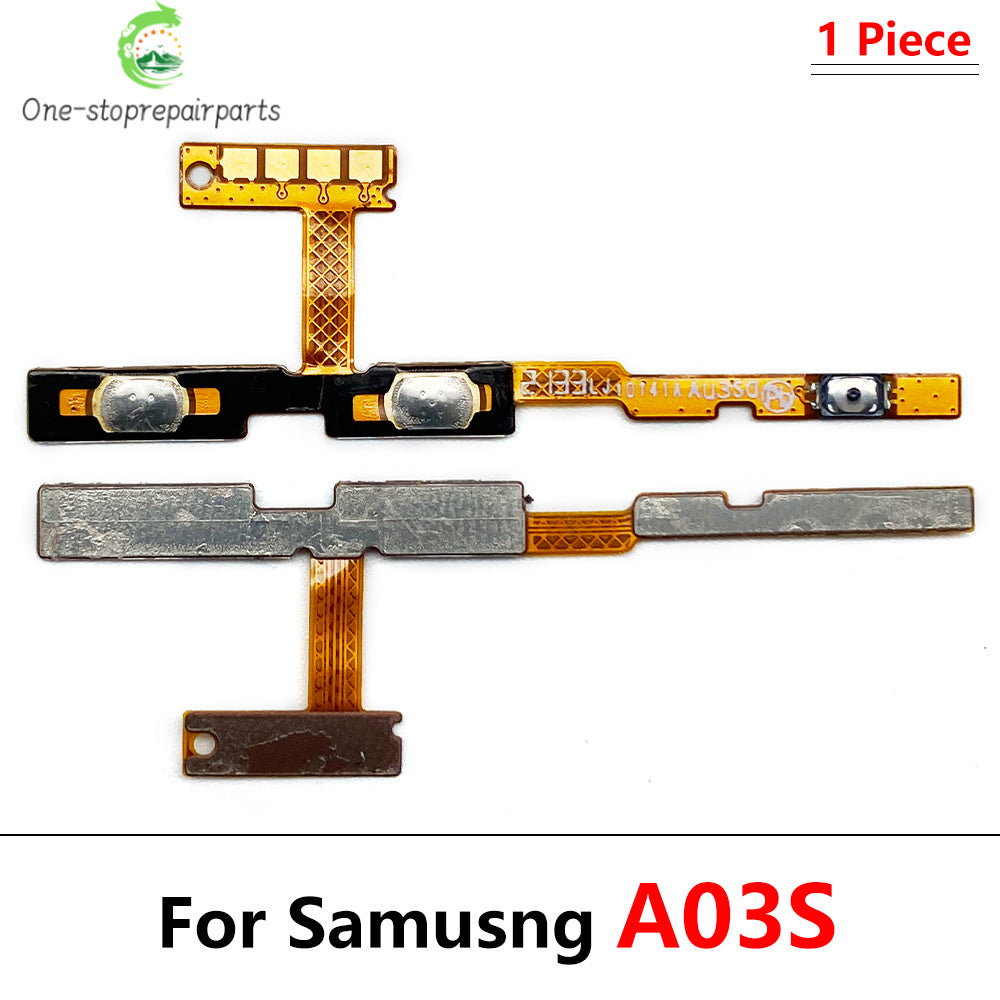 10Pcs, Power on off Volume Key Button Flex Cable For Samsung A02S A22 A32 A52 A72 A03s A03 Core A04 A04s A13 A33 A53 A73 5G 4G Samsung phone repair parts