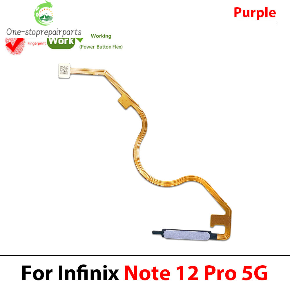 Fingerprint Home Button Fingerprint Menu Return Key Recognition Sensor Flex Cable For infinix Note 10 12 Pro 4G 5G  infinix phone repair parts
