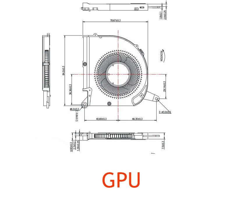 Laptop CPU GPU Cooling Fan PLB07010S12HH DC12V 0.50A 4Pin for Gigabyte Aorus 15G 15P 17G XC XB RX7G Gigabyte laptop repair parts
