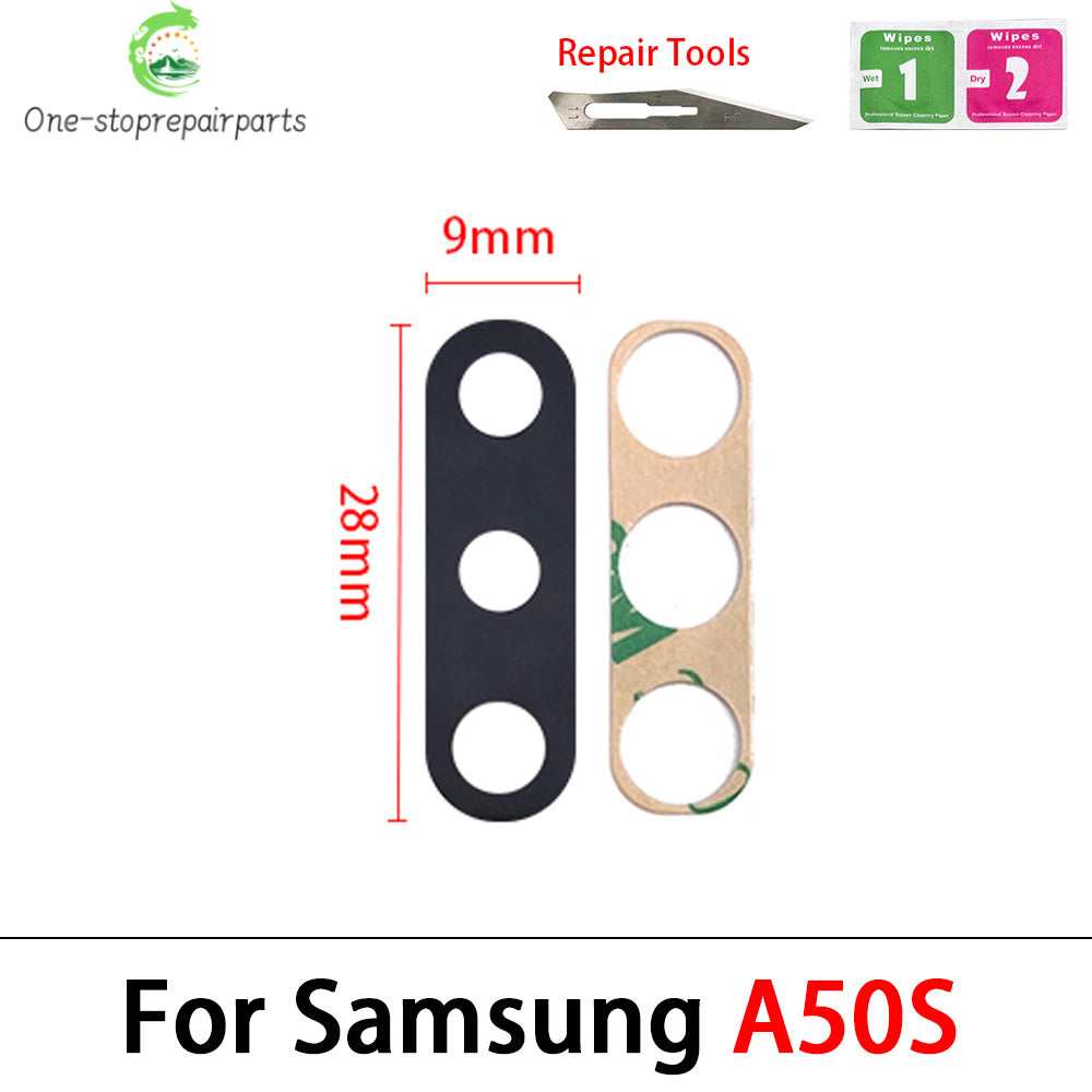 100Pcs/Lot, For Samsung A10 A20 A30 A50 A70 A10s A20s A30S A50S A21s A01 A11 A12 A21 A31 A51 A71 Rear Back Camera Glass Lens Samsung phone repair parts