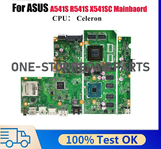 X541SC Laptop Motherboard For ASUS VivoBook D541S X541SC X541S F541S A541S R541S Mainboard With Celeron CPU 100% Tests OK Stk ASUS laptop repair parts