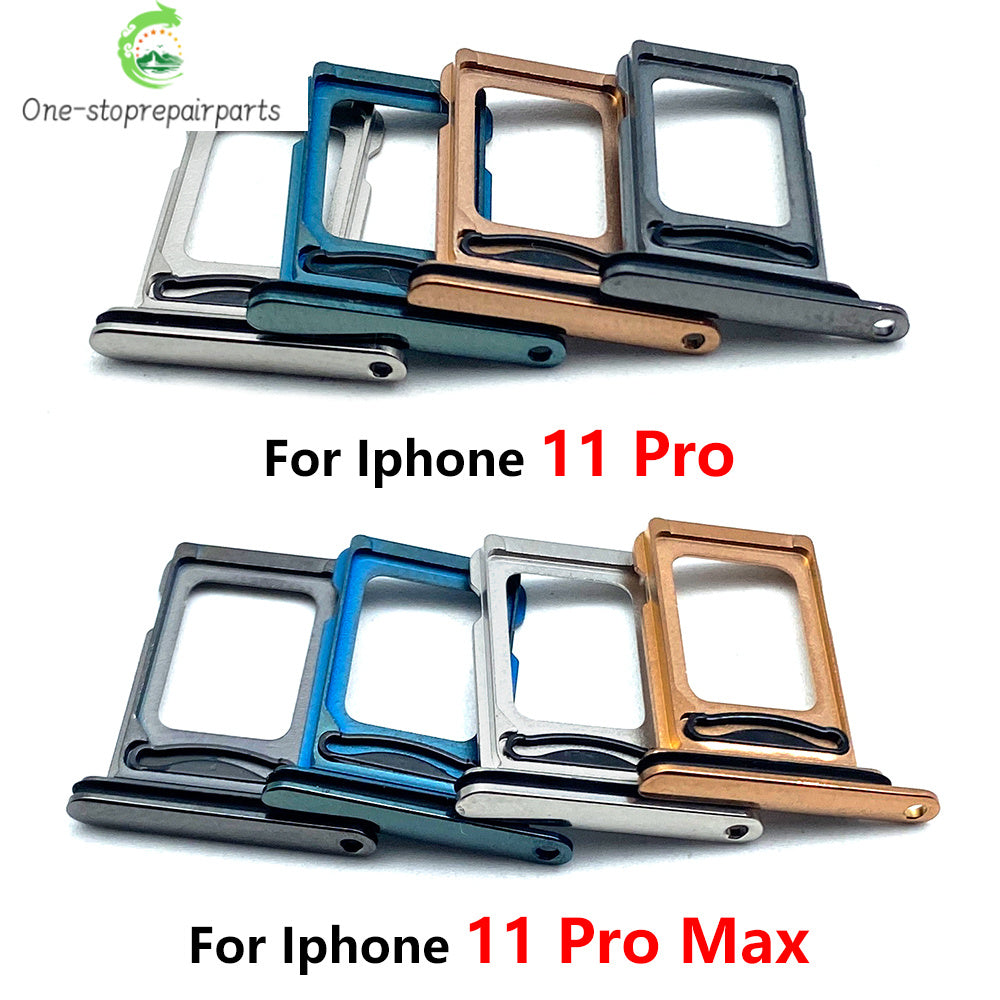 New For iPhone 11 Pro 11Pro Max Dual SIM Card Tray Slot Holder Adapter Accessories iPhone phone repair parts