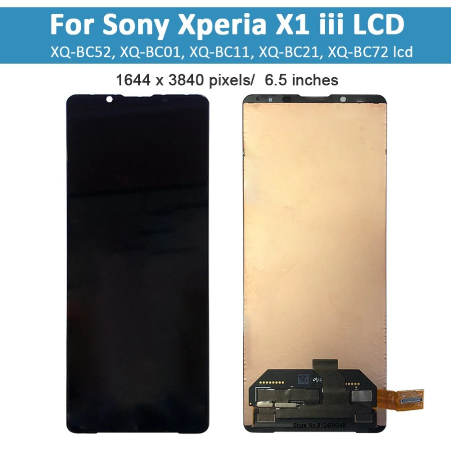 Original 6.5" For Sony Xperia 1 III LCD Display Touch Screen Digitizer Assembly Replace For Sony x1III XQ-BC72 lcd with Frame Sony phone repair parts