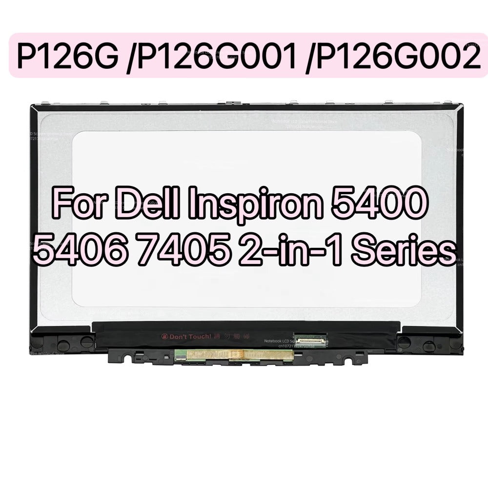 14'' FHD Laptop Display For Dell Inspiron 5400 5406 7405 2-in-1 P126G P126G001 P126G002 LCD Touch Screen Replacement Assembly Dell laptop repair parts