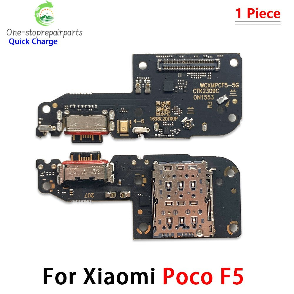 New Dock Connector USB Charger Charging Board Port Flex Cable For Xiaomi Poco F4 F5 F6 X3 X4 X5 X6 M3 M4 M5 Pro 4G 5G GT  Xiaomi  Xiao mi phone repair parts