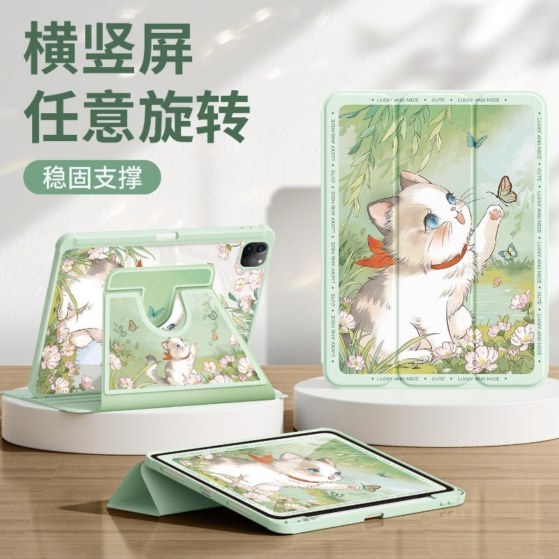 For Huawei Matepad11 protective case 2026 new air12 tablet case 115s with pen slot soft light se10.4/pro12.2 all-inclusive For Honor x9/10 Smart Edition Chunyi Cat Tablet Accessories