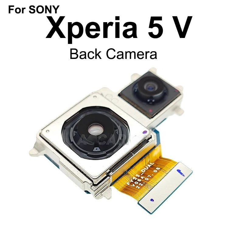 Aocarmo For Sony Xperia 5 V XQ-DE54 XQ-DE72 X5V Back Main Ultra-Wide Camera Module Flex Cable Repair Part Sony phone repair parts