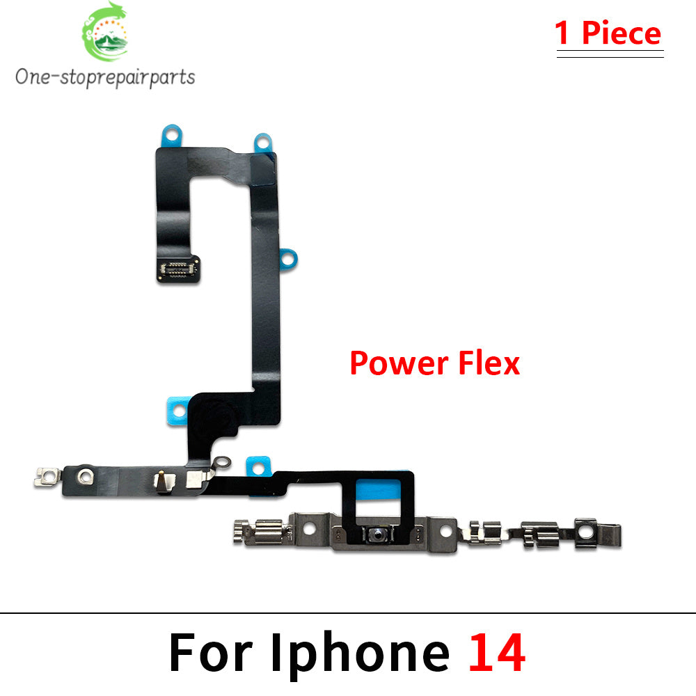 New For iPhone 13 14 15 Pro Max Mini Plus Power Volume Buttons Key Switch Flex Cable With Metal Material Replacement Parts iPhone phone repair parts