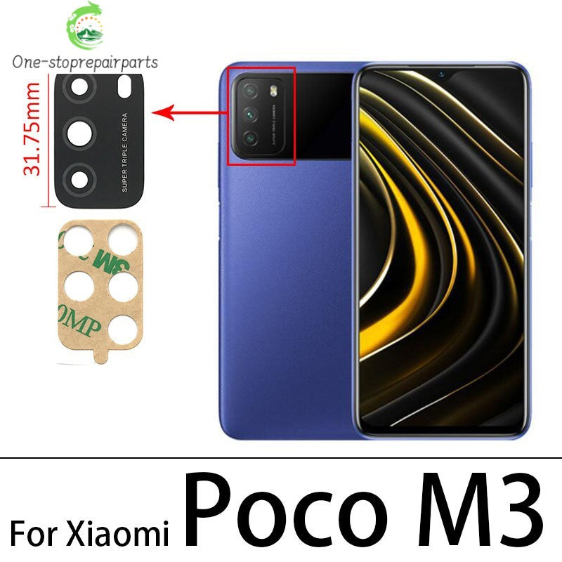 2 Pcs Rear Back Camera Glass Lens Cover For Xiaomi Mi Poco F3 X3 X4 M4 M3 NFC F2 Pro F1 F4 4G 5G Replacement Parts Xiaomi  Xiao mi phone repair parts