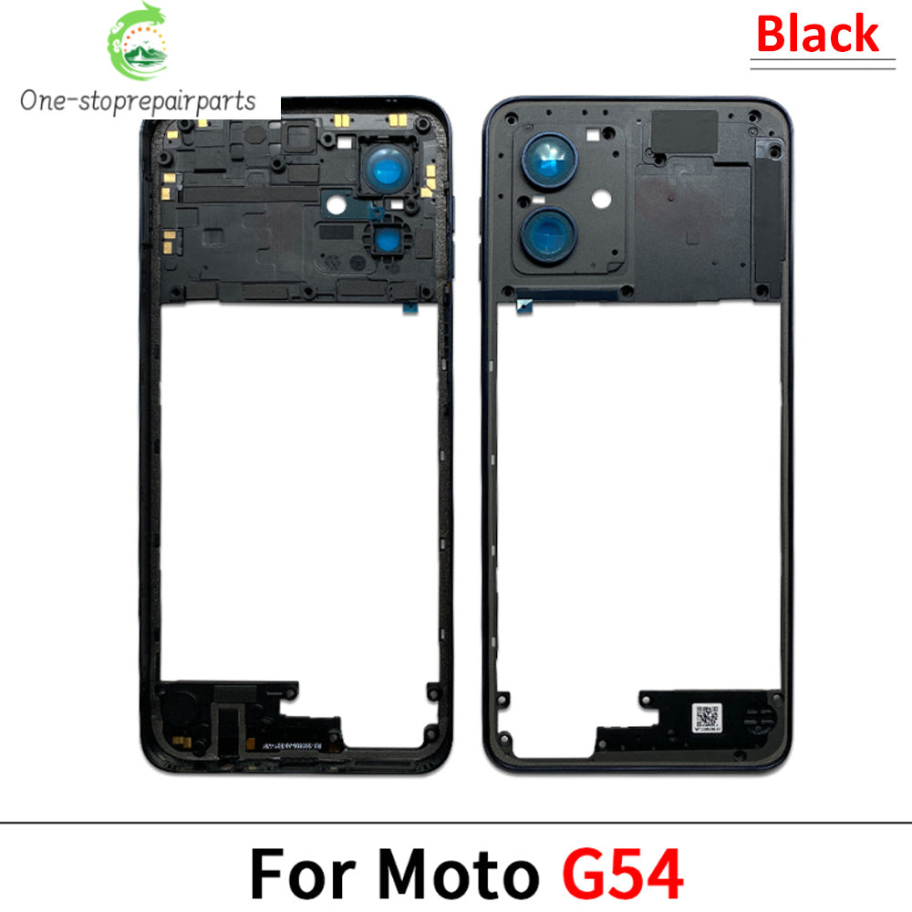 New Middle Frame For Motorola Moto G04 G14 G24 G34 G54 G84 Door Housing Bezel Repair Parts Motorola phone repair parts