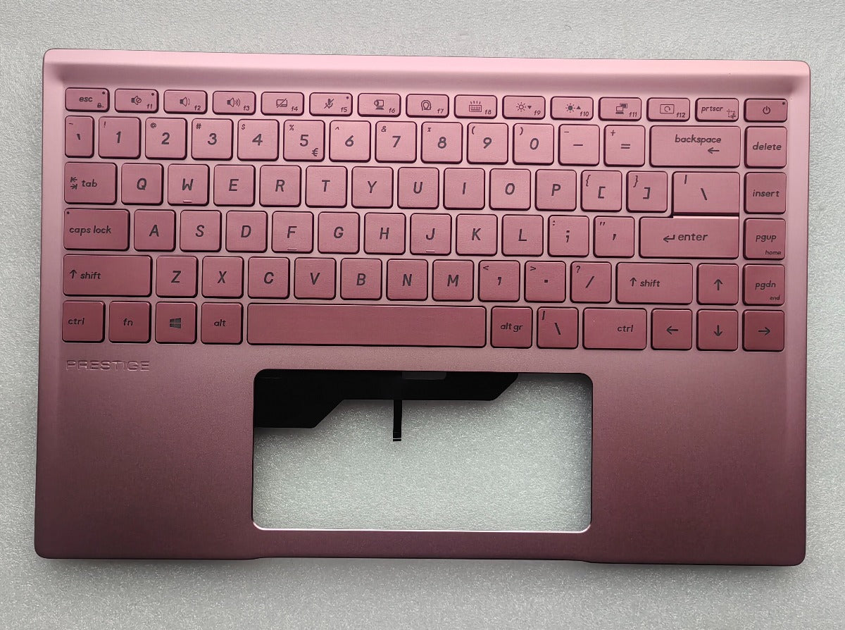 Upper case with keyboard for MSI Prestige 14 MS-14C1 14C2 14C4 P14 palmrest topcase C-cover keyboard MSI laptop repair parts