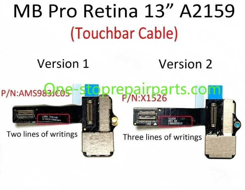 A2159 Touchbar Cable X1526 AMS983JC05 for Macbook Pro Retina 13" Mid 2019 Year MUHN2 EMC3301