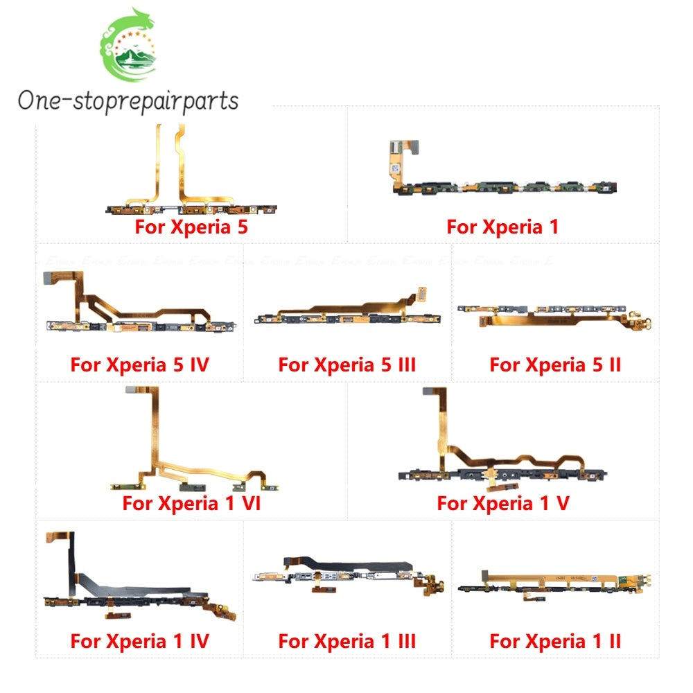 Switch Power ON OFF Key Mute Silent Volume Button Ribbon Flex Cable Parts For Sony Xperia 1 5 II III IV V VI Sony phone repair parts
