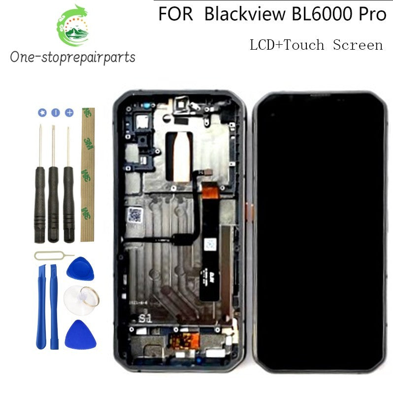 100% Original New 6.36 Inch Touch Screen+1080*2300 LCD Display+Frame Assembly Replacement For Blackview BL6000 Pro  Phone Other Brand Phone repair parts
