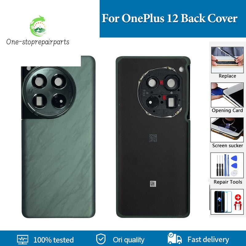 Original Back Battery Cover For OnePlus 12 Back Glass Cover PJD110 Rear Door Housing Case For OnePlus 12 1+12 Replacement   OnePlus phone repair parts