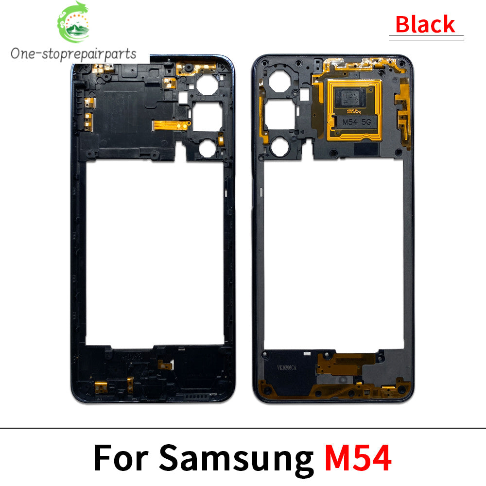New Middle Frame For Samsung M23 M52 M53 M51 M54 M62 M35 5G M526B M536B M625F Door Housing Bezel Repair Parts Samsung phone repair parts