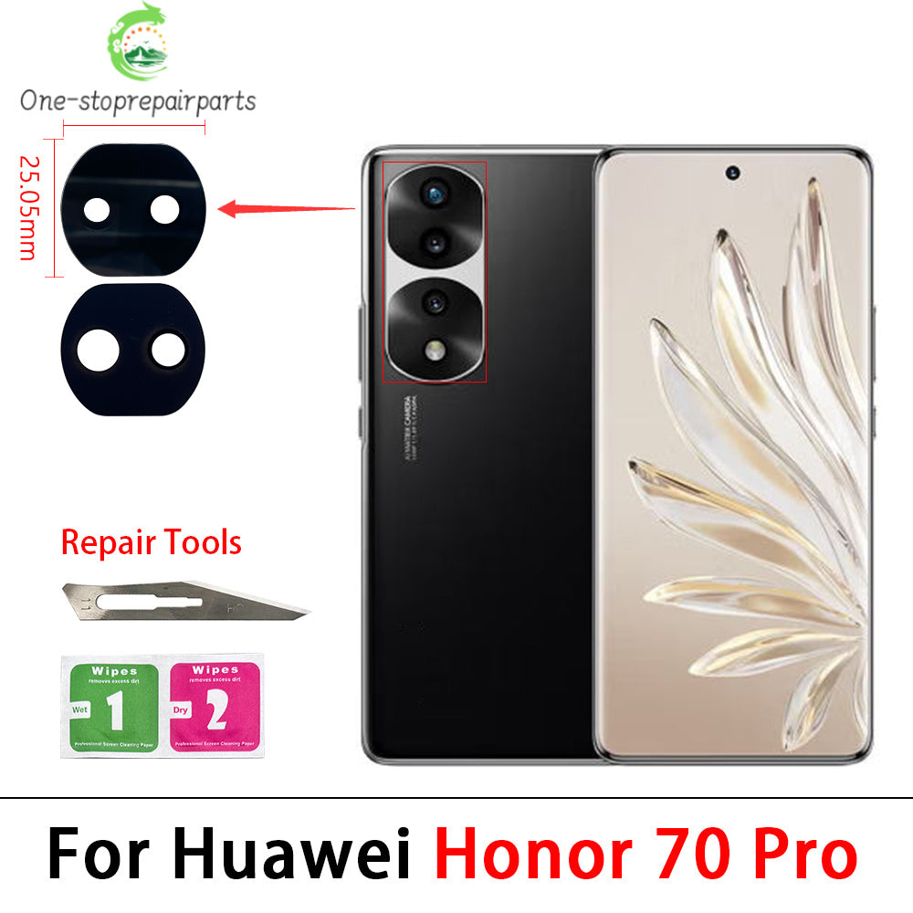 Rear Back Camera Glass Lens For Huawei Honor 50 60 70 80 90 Pro Se Lite 4G 5G With Adhesive Huawei phone repair parts