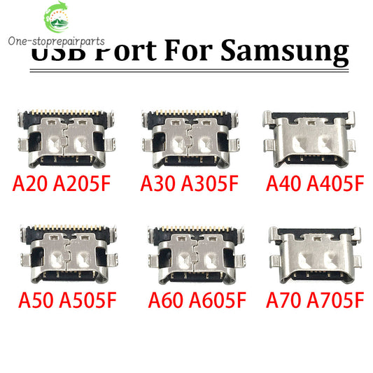 2Pcs Type-C USB Charger Jack Connector Charging Port For Samsung A20 A30 A50 A70 A51 A71 A21s A01 A30s A50s A20s A11 A21 A31 A52 Samsung phone repair parts