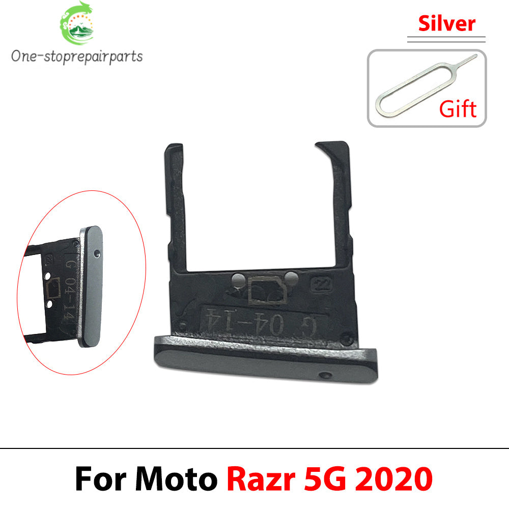 New For Motorola Moto Razr 40 50 Ultra 5G 2020 SIM Card Slot SD Card Tray Holder Adapter Motorola phone repair parts