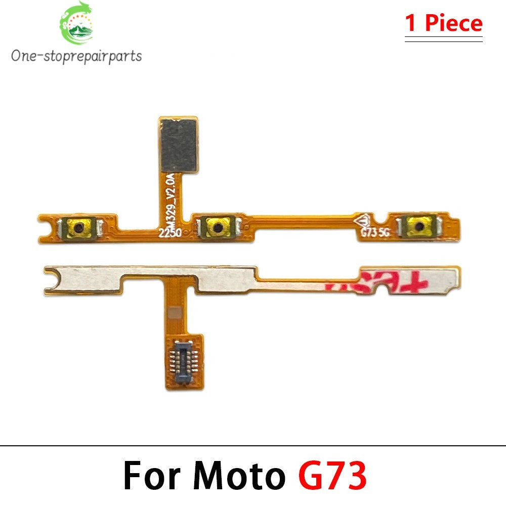 10Pcs, Power On Off Volume Button Key Flex Cable For Motorola Moto G22 G32 G52 G62 G72 G82 G13 G23 G53 G73 G04 G14 G34 G54 G84 Motorola phone repair parts
