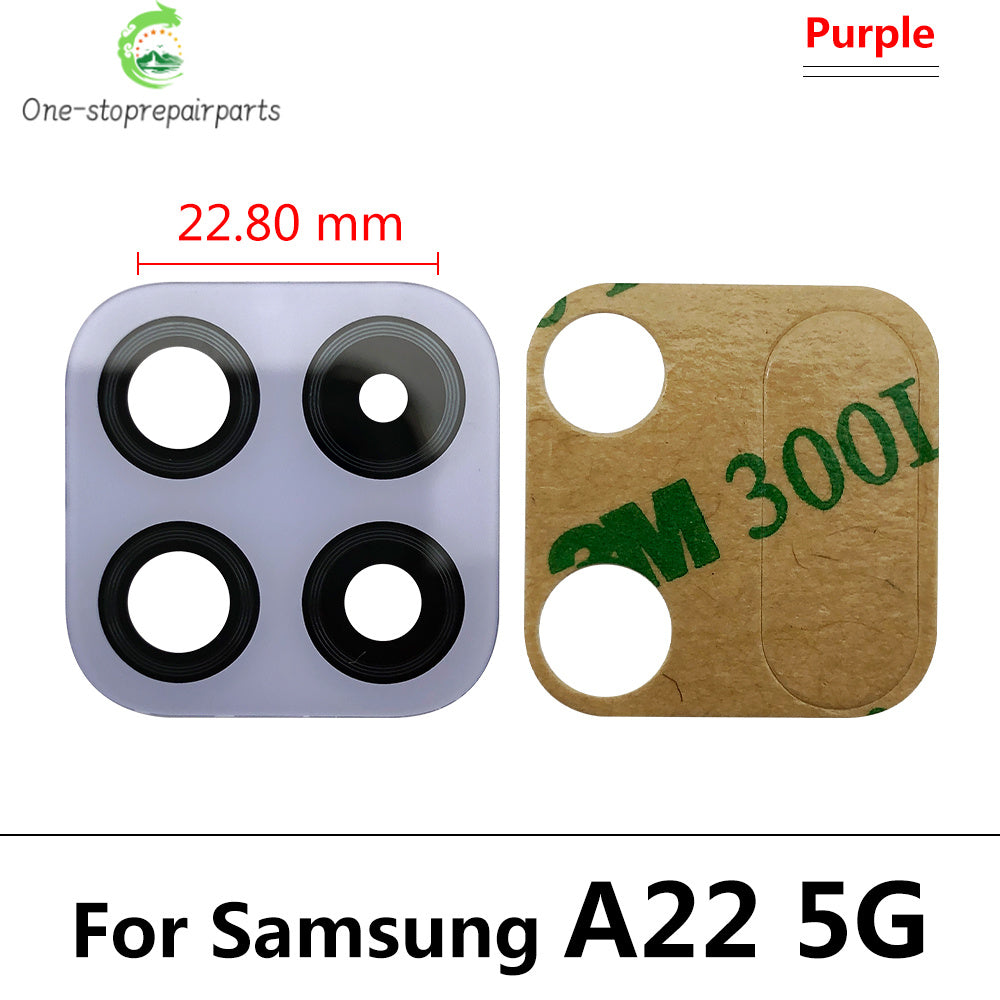 New Camera Glass For Samsung A22 A32 A42 A52 A72 A82 A33 A53 A73 4G 5G Rear Back Camera glass Lens With Glue Adhesive Samsung phone repair parts