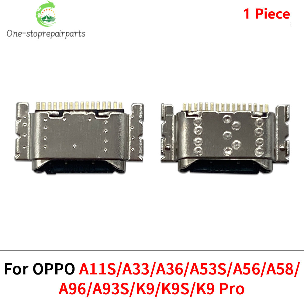 2Pcs, Charger USB Charging Port Dock Connector Socket For OPPO A33 A36 A56 A12 A15 A31 A16 A32 A52 A72 A92 A35 A57 A71 A73 A77 OPPO phone repair parts