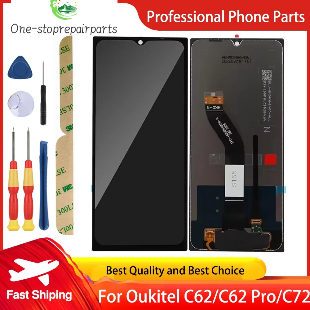 Display Touch New For Oukitel C59 Pro C60 Pro C61 Pro C62 Pro C72 LCD Screen Digitizer Assembly With Frame Free Tools Other Brand Phone repair parts