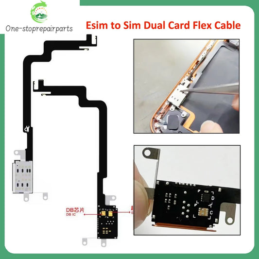 US Version Esim to Sim Dual Card Flex Cab‬le With Integrated MEP Cable+Card Slot+SIM Tray+IC For iPhone 17 Pro Max Repair Tool Professional Repair Tools