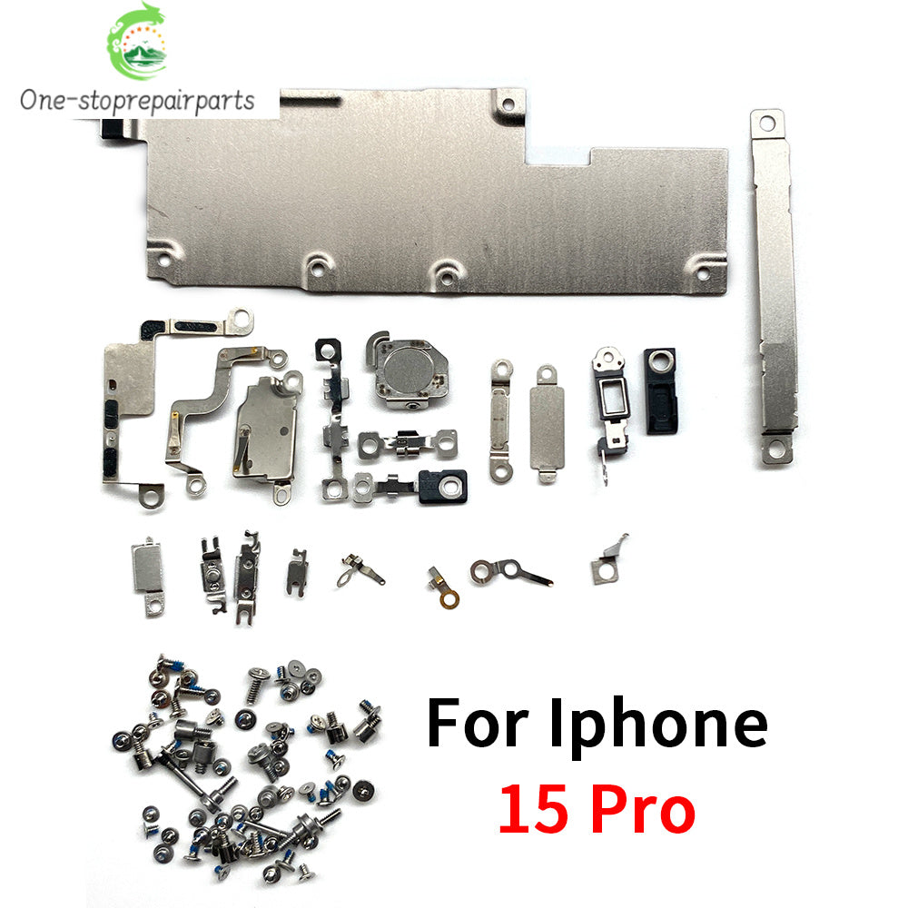 Full Inside Small Metal Holder Bracket Shield Plate Set Kit Full Screws Waterproof For iPhone 11 12 13 14 15 Pro Max 14 Plus iPhone phone repair parts