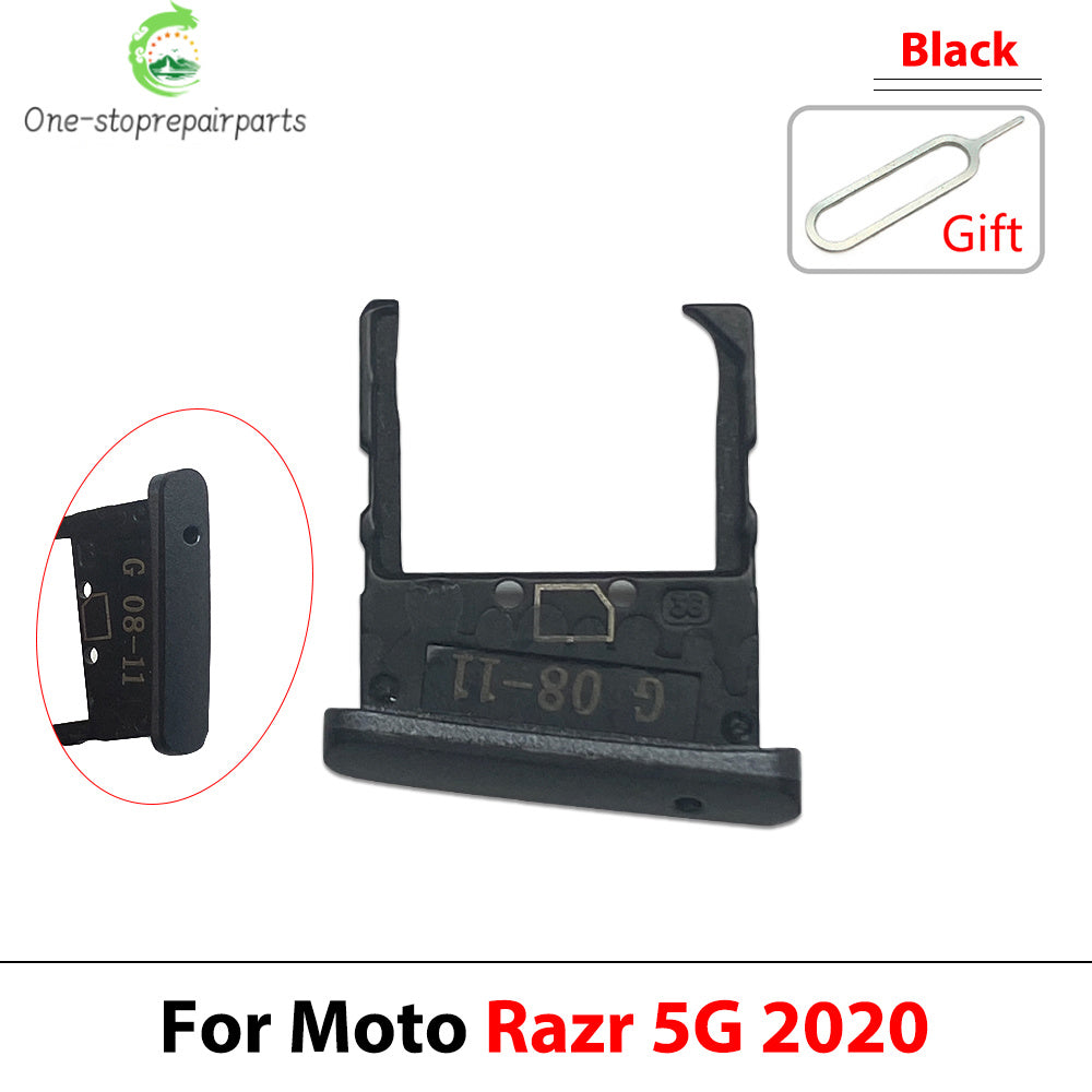 New For Motorola Moto Razr 40 50 Ultra 5G 2020 SIM Card Slot SD Card Tray Holder Adapter Motorola phone repair parts