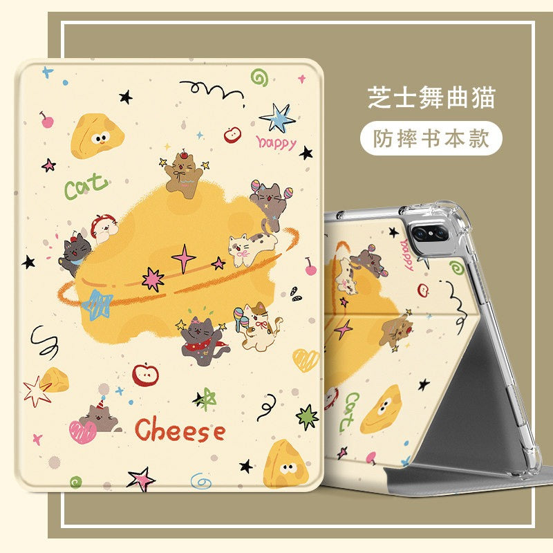 For 2026 new huawei matepad115s protective case air12 tablet cover 11.5 with pen slot pro12.2 magnetic buckle se10.4 For glory x10 anti-drop 9/8 cheese cat Tablet Accessories