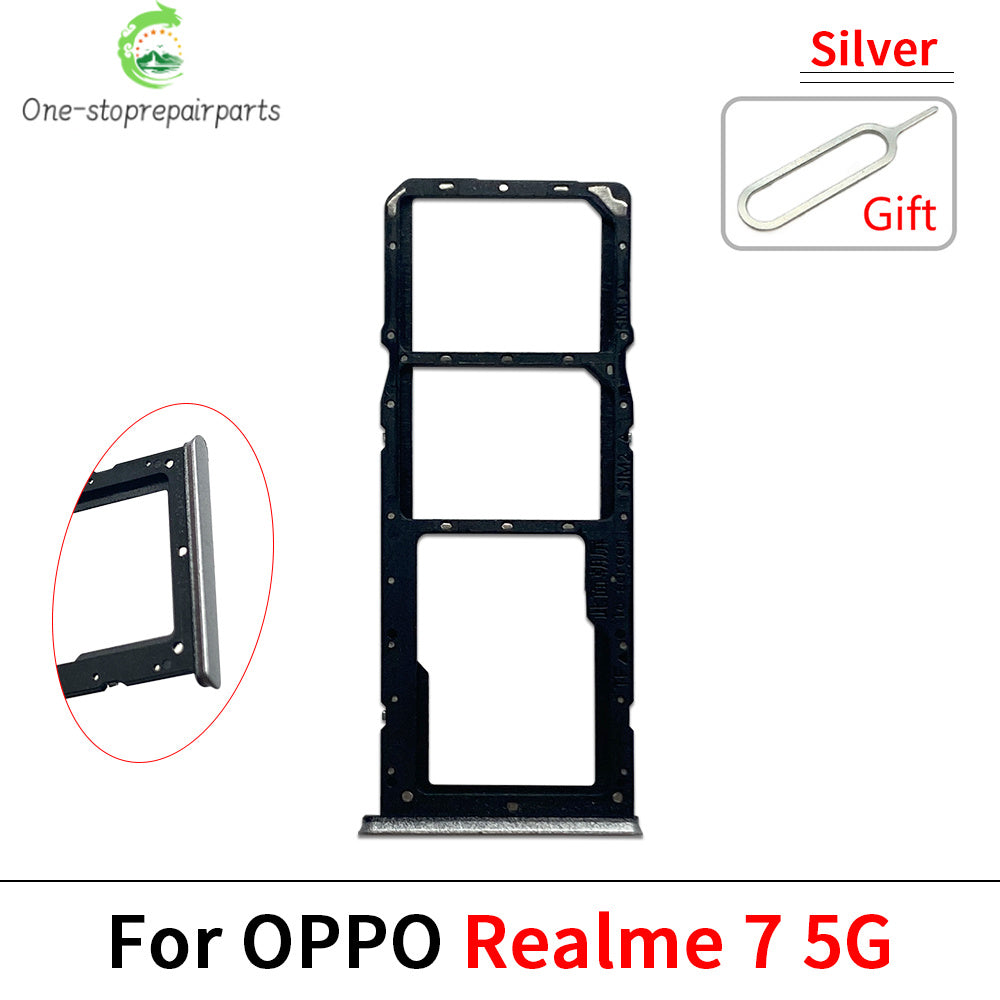 10Pcs, SIM Card Tray Slot Holder Adapter Accessories For OPPO Realme 7 8 9 Pro 4G 5G Realme phone repair parts