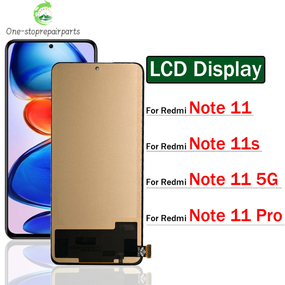 LCD Display For Xiaomi Redmi Note 11 11S Pro 4G 5G Touch Screen Digitizer Panel Assembly 2201117TG 2201117SG Screen Display  Xiaomi  Xiao mi phone repair parts