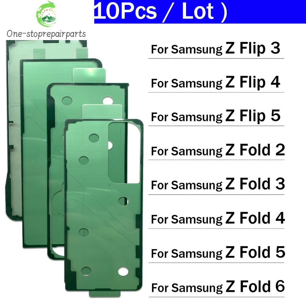 10Pcs/Lot, Back Glass Cover Rear Adhesive For Samsung Z Flip 3 4 5 6 / Z Fold 2 3 4 5 4G 5G  Seal Sticker Glue Repair Samsung phone repair parts
